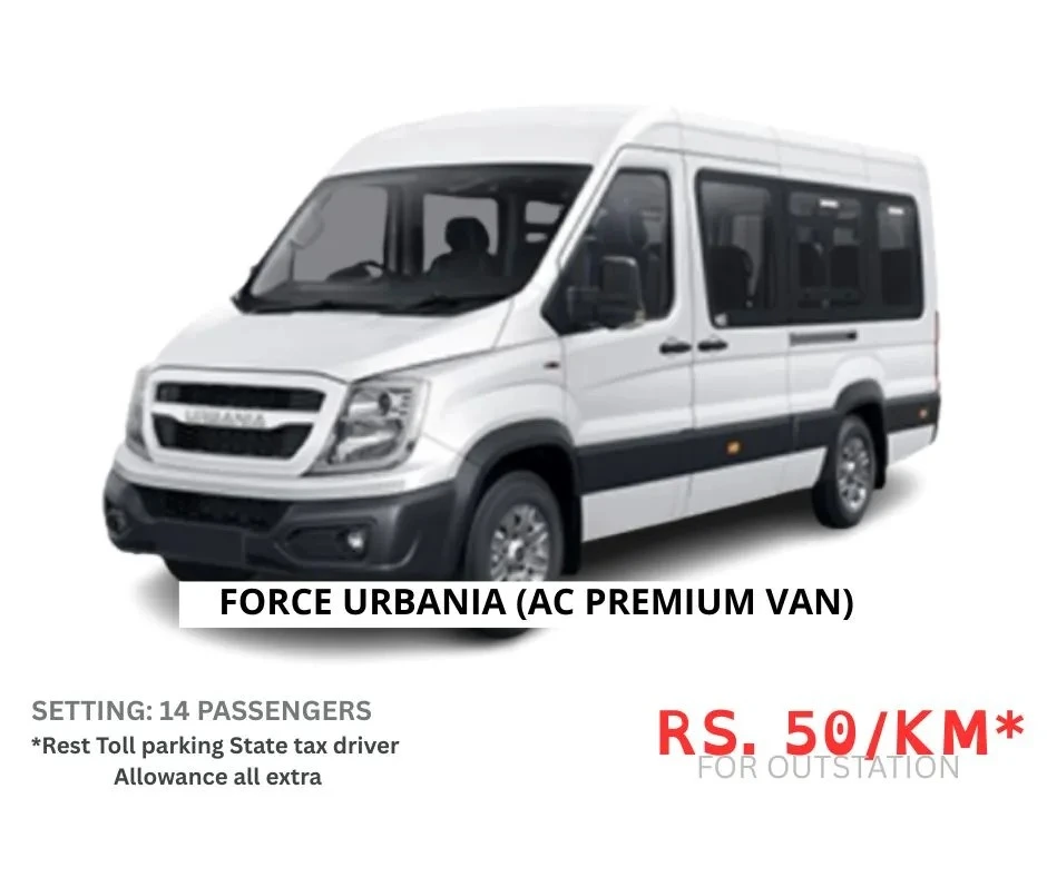Force Urbania luxury van for outstation travel from Delhi