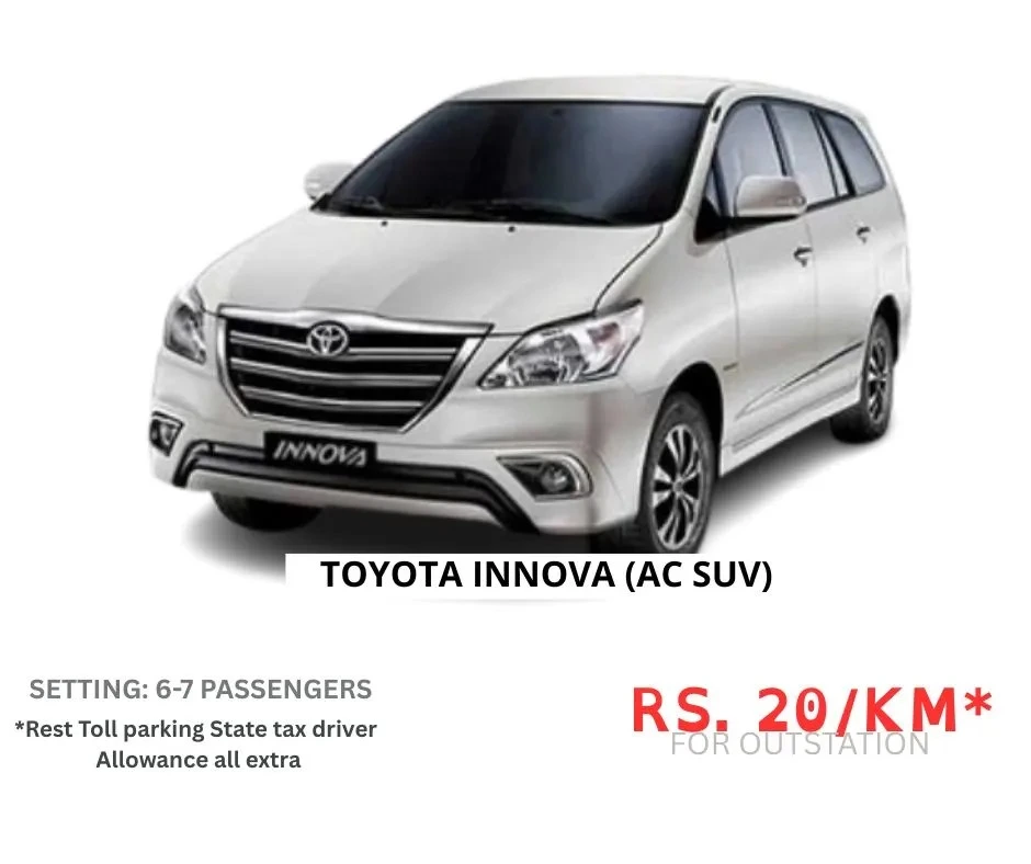 Toyota Innova SUV outstation cab from Delhi